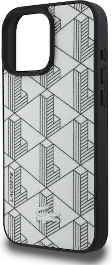 Lacoste Mono Farine Magsafe Back Cover Plastic Gray (iPhone 16 Pro Max)