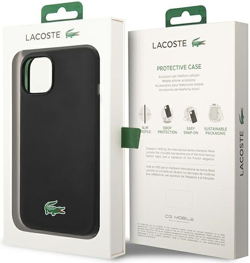 Lacoste Silicone Magsafe Back Cover Plastic / Silicon Negru (iPhone 14)