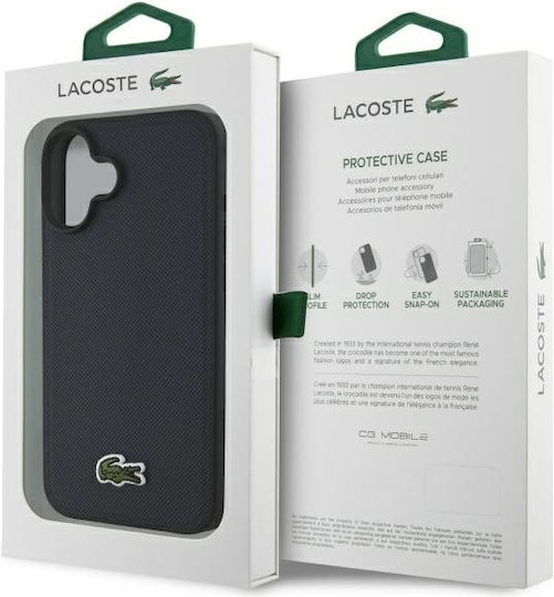 Lacoste Iconic Petit Pique Magsafe Umschlag Rückseite Kunststoff Marineblau (iPhone 16)