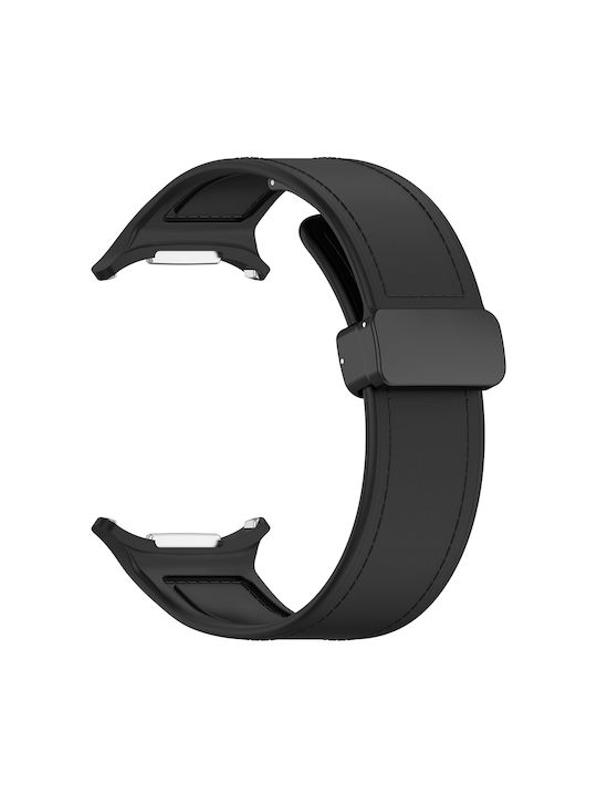 Techsuit W056 Кайшка От Изкуствена Кожа Черна Galaxy Watch Ultra
