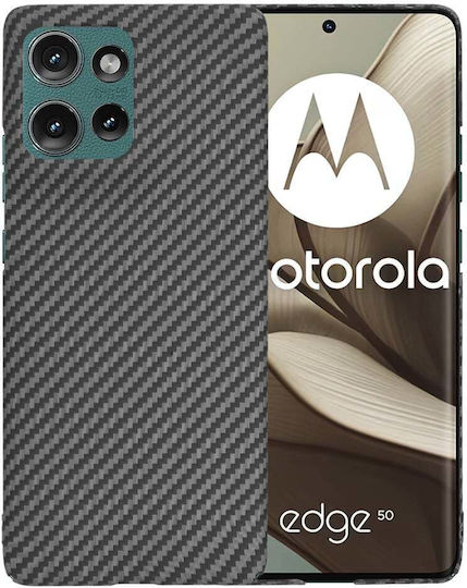 Techsuit Carbonite Fibershell Back Cover Black (Motorola Edge 50)