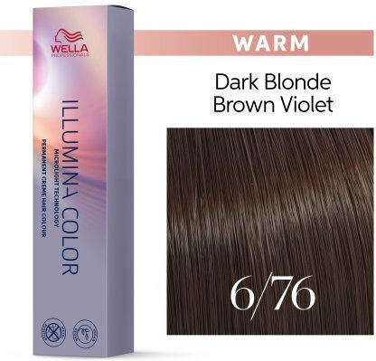 Wella Illumina Color Hair Dye 6/76 Dark Brown Violet Blonde 60ml