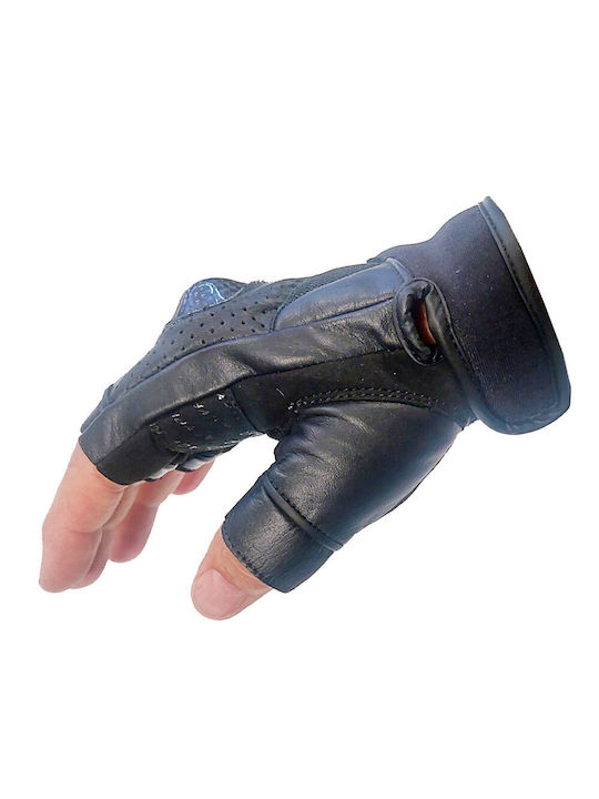 AGVpro Vend Summer Men's Motorcycle Gloves Leather Carbon Black