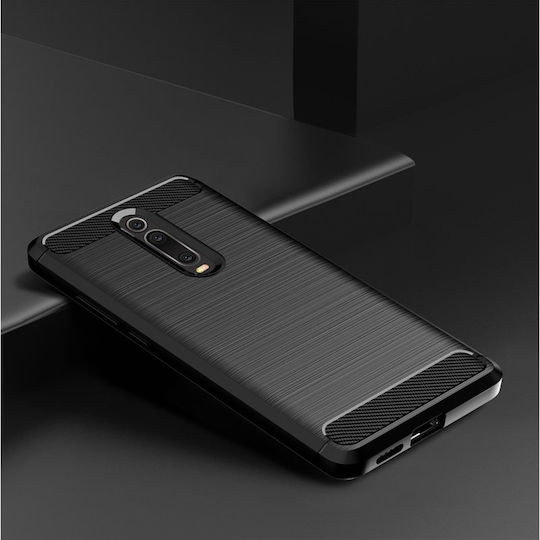 Techsuit Carbon Back Cover Σιλικόνης Μαύρο (Xiaomi Mi 9T / 9T Pro)