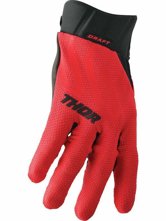 Thor Draft Men's Motocross Gloves Red