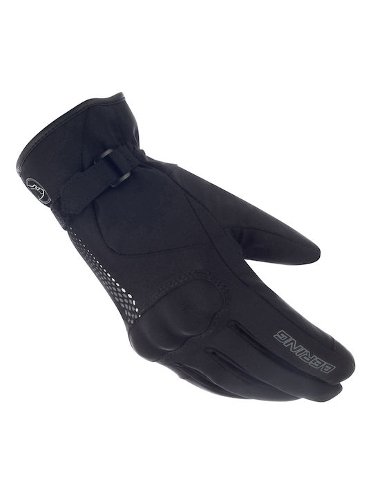 Bering Carmen Winter Women's Motorcycle Gloves Softshell Waterproof Black