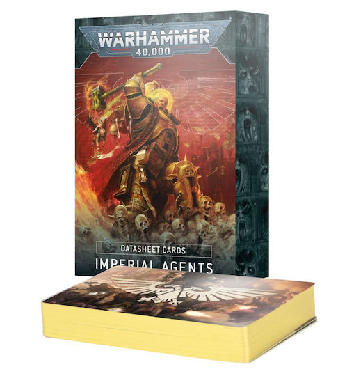 Карти с данни за Warhammer 40.000 Имперски агенти на английски