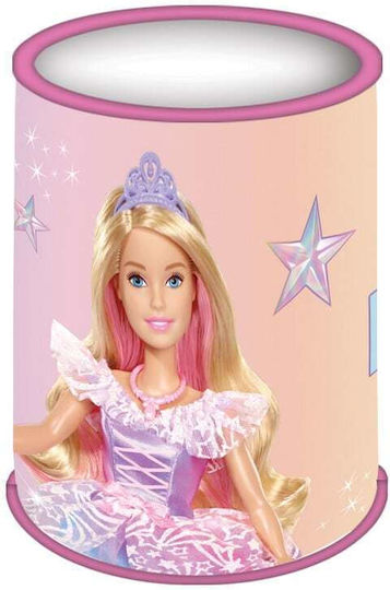 Μεταλλική Μολυβοθήκη Barbie σε Ροζ Χρώμα 10x11x10εκ.