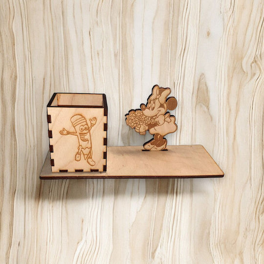 Wooden Pencil Holder 1pcs with Width 22cm