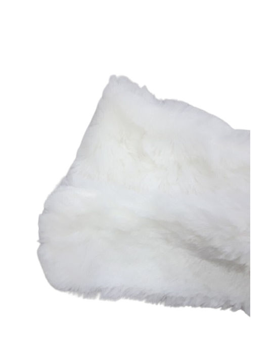 Domina Kids Furry Scarf White