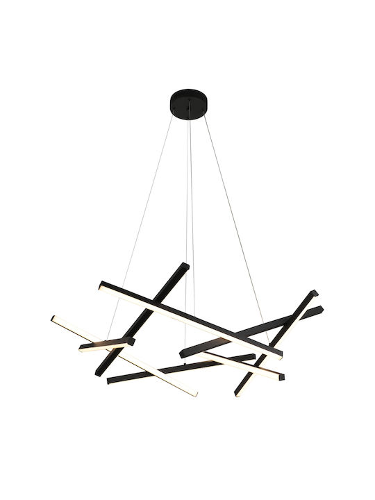 ARlight Pendant Light Black LED with Warm White Light 70x70cm