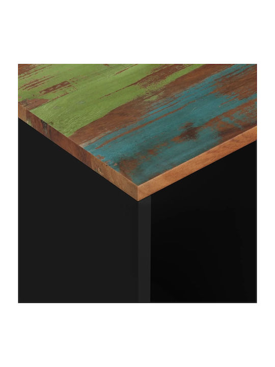 Rectangular Side Table from Solid Wood Multicolored L40xW31xH46cm.