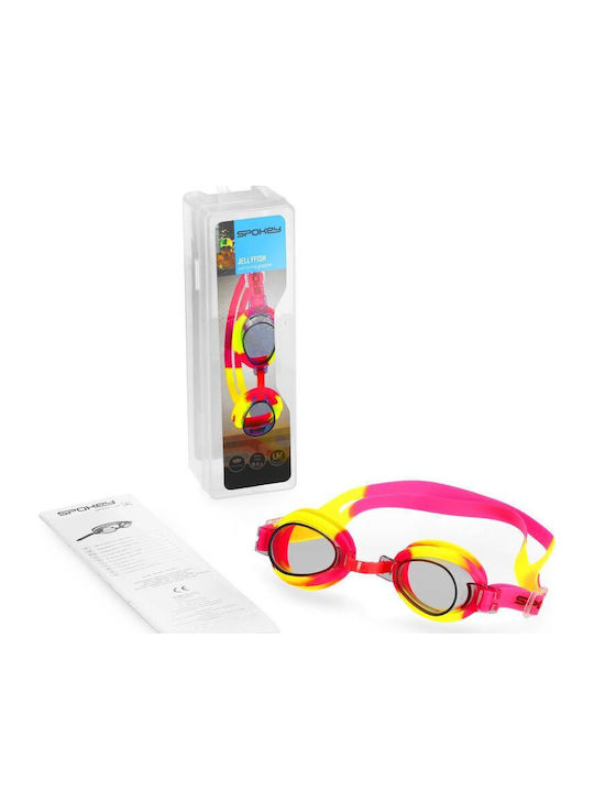 Spokey Jellyfish Swimming Goggles Kids with Anti-fog Lenses Red