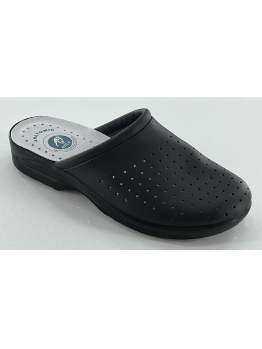 Adco Women's Leather Anatomic Clogs Black