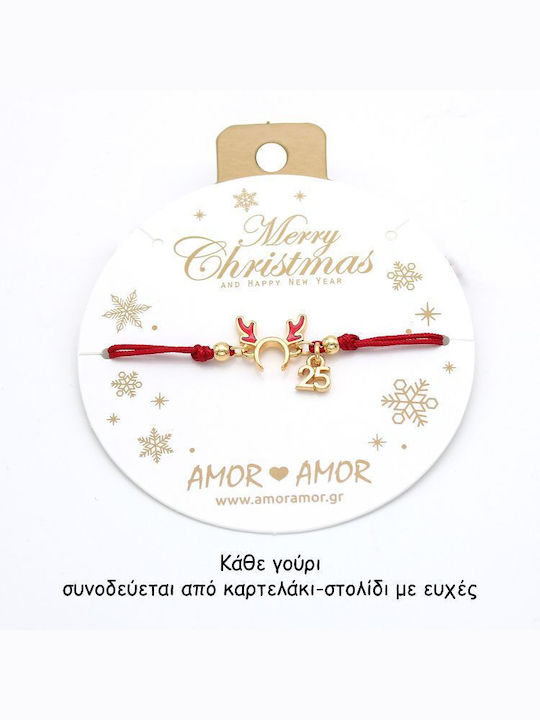 Amor Amor Charm Bracelet 2025 with Reindeer Aa Bordeaux