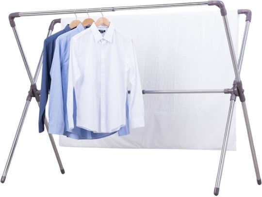 Metallic Folding Floor Clothes Drying Rack 200x78cm