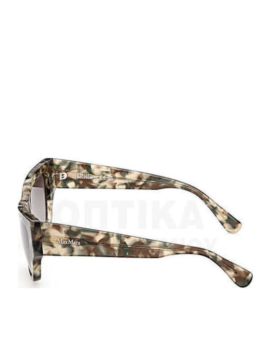 Max Mara Women's Sunglasses with Brown Tartaruga Plastic Frame and Brown Gradient Lens MM 0041 55P