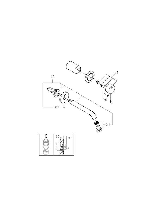 Grohe за Лавабо 2 изхода Златист