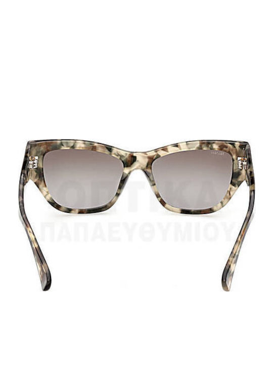 Max Mara Women's Sunglasses with Brown Tartaruga Plastic Frame and Brown Gradient Lens MM 0041 55P