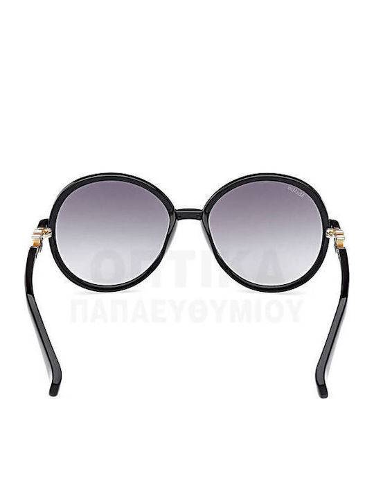 Max Mara Women's Sunglasses with Black Plastic Frame and Gray Gradient Lens MM 0065 01B