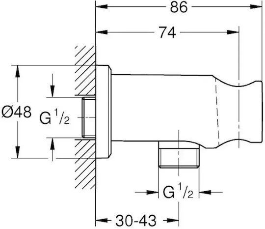 Grohe Rainshower Ανταλλακτική Παροχή Νερού