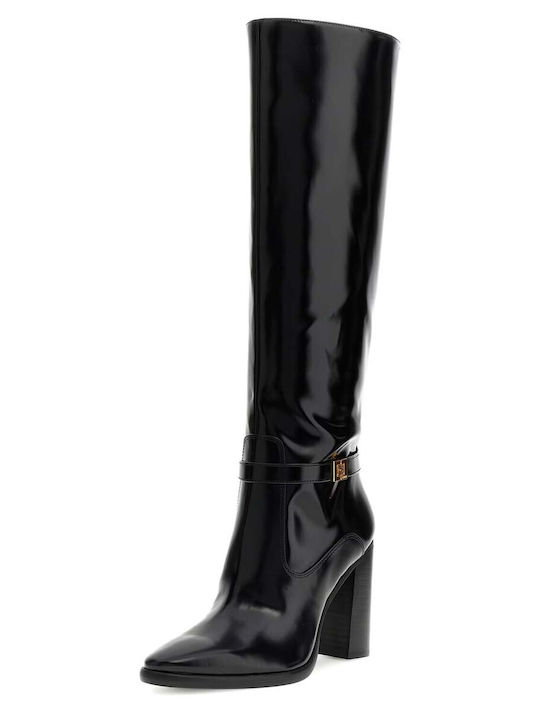 Guess Leather Women's Boots with High Heel Black