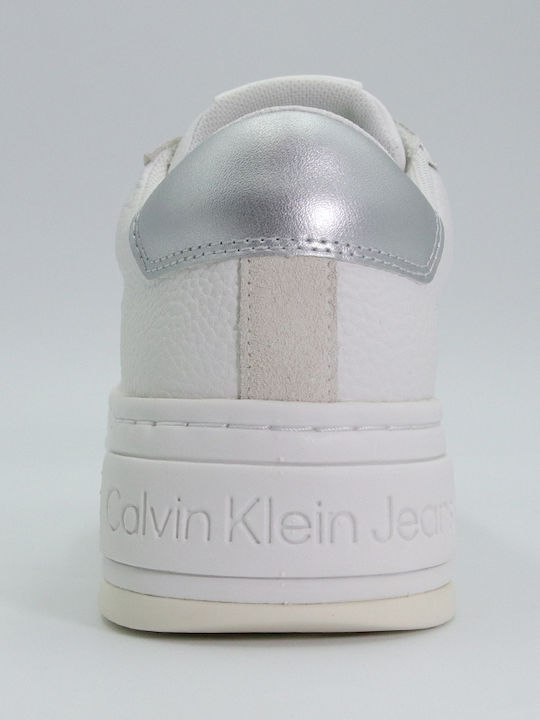Bold Vulc Flatform Leather S Flatforms Sneakers White