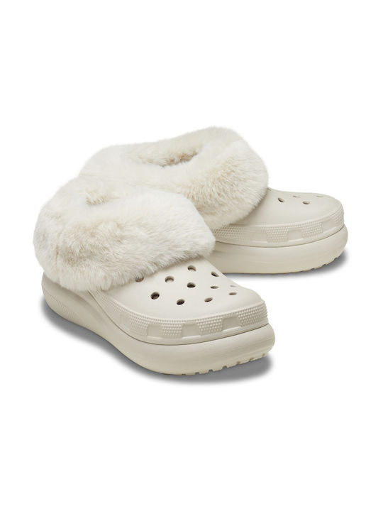 Crocs Furever Crush Slippers White