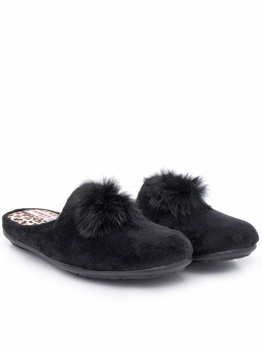 Adam's Shoes Winter Women's Slippers in Black color