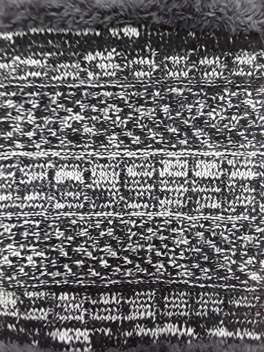 Λαιμουδιά Φλις Πλεκτή 2 Όψεων Dark Grey 71240280024
