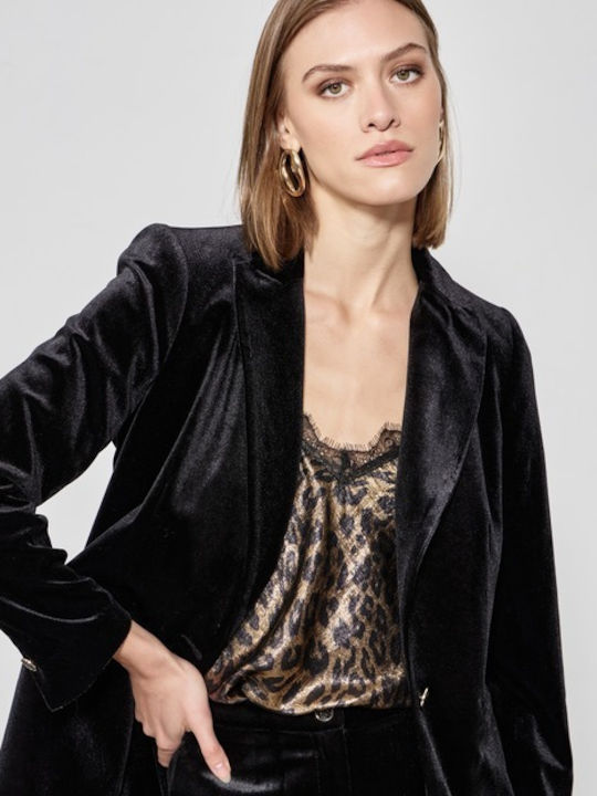 Passager Women's Velvet Blazer Black