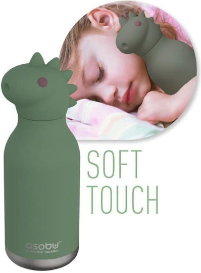 Asobu Kids Water Bottle Thermos Dinosaur Stainless Steel with Straw Dinosaur 460ml