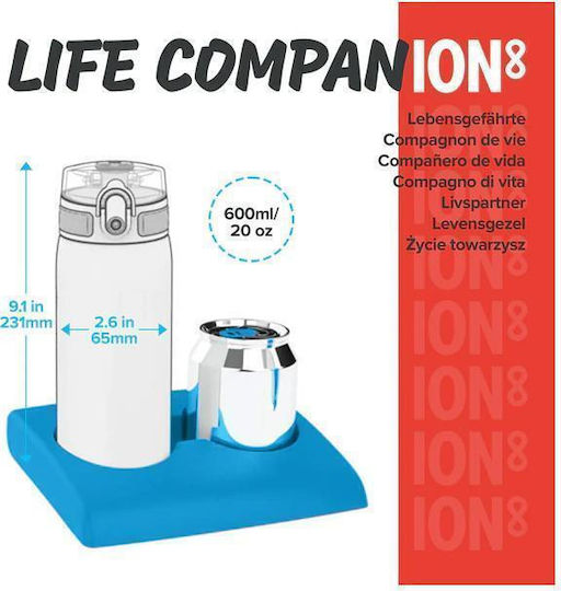 Ion8 Детска Бутилка За Вода Пластмаса Non Spill Тънка 500мл