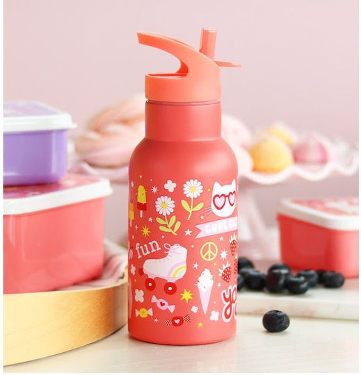 A Little Lovely Company Double Wall Stainless Steel Bottle 350ml Fun Dbssfu79 #dbssfu79