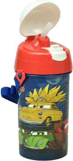 Gim Road Rumblers Παιδικό Παγούρι Disney Cars Πλαστικό με Καλαμάκι Cars 500ml