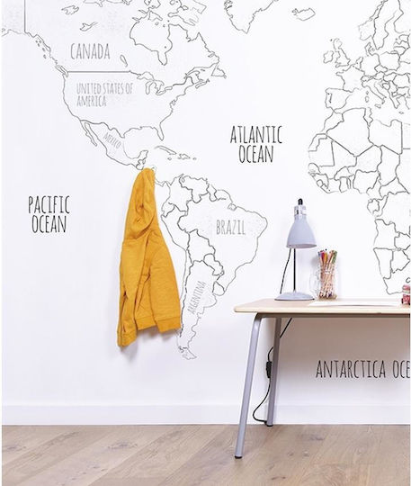 World Map Wallpaper 4m x 2.48m Lilipinso