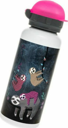 Polo Polo Print Παιδικό Παγούρι Αλουμινίου με Καλαμάκι Monkey 450ml