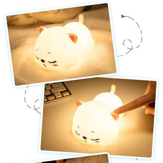 Led Kids Decorative Lamp Rechargeable with Color Changes Multicolour 13.5x10x8εκ.