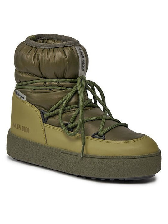 Moon Boot Ltrack Low Nylon Wp Damenstiefel Schnee Khaki