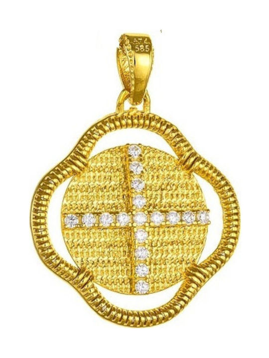 Ioannis Κόσμημα Μενταγιόν Κωνσταντινάτο Χρυσό 14K