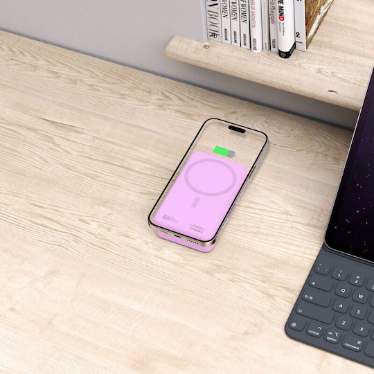 Tech-Protect PB12 LifeMag MagSafe Power Bank 20000mAh 15W with USB-A Port and USB-C Port Lilac