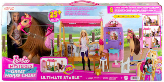 Barbie Mysteries The Great Horse Chase Ultimate Stable Doll Set for 3+ years+ Years