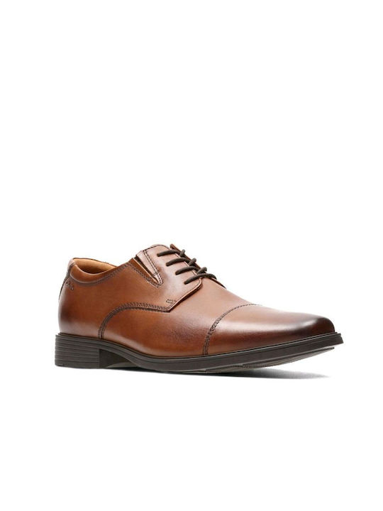 Tilden Cap Men's Leather Dress Shoes Dark Tan Leather