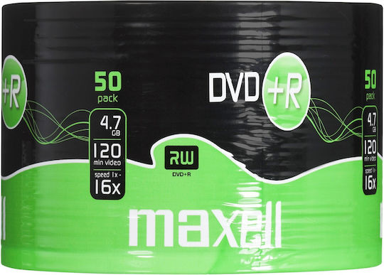 Maxell Εγγράψιμα DVD+R 16x 4.7GB Cake Box 50τμχ