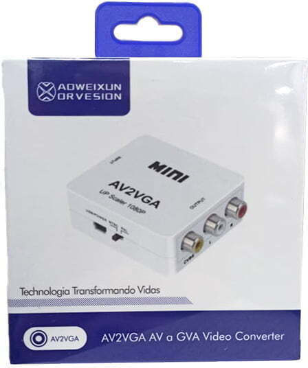 Aoweixun Конвертор RCA 3x женски към VGA женски 1бр AV2VGA