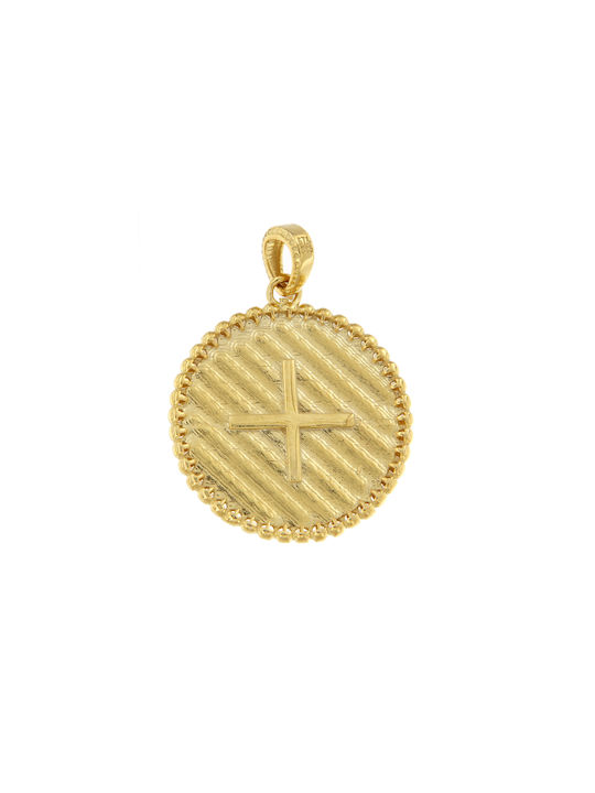 Kontopoulos Charm Amulet Constantine from Gold 9 K