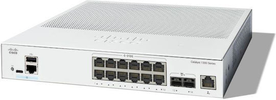 Cisco C1300-12XT-2X Managed L2 Switch with 12 Gigabit (10Gbps) Ethernet Ports and 2 SFP Ports
