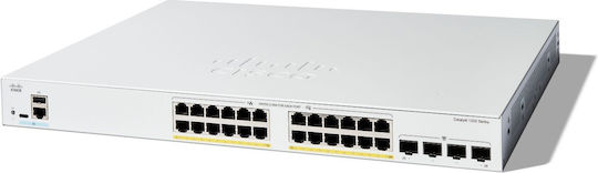 Cisco Catalyst C1200-24FP-4G Managed L2 PoE++ Switch με 24 Θύρες Gigabit (1Gbps) Ethernet και 4 SFP Θύρες
