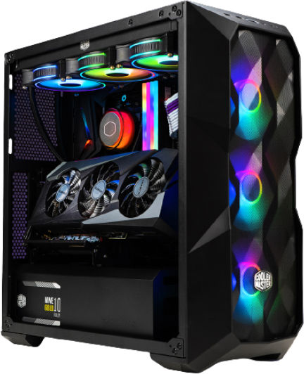 Vengeance Venom CoolerMaster Edition-V6 Gaming Desktop PC Ryzen 5-7600 16GB DDR5 512GB SSD GeForce RTX 4060 Fără Sistem De Operare