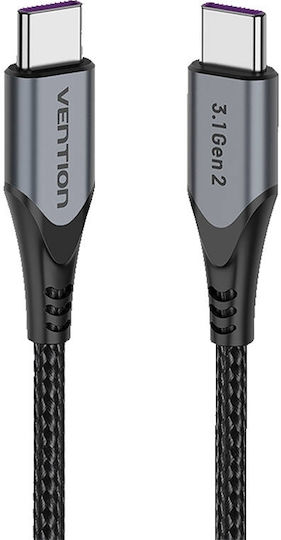 Vention Cablu USB 3.1 USB-C Masculin - USB-C 100W PD Gri 0.5m TAHHD